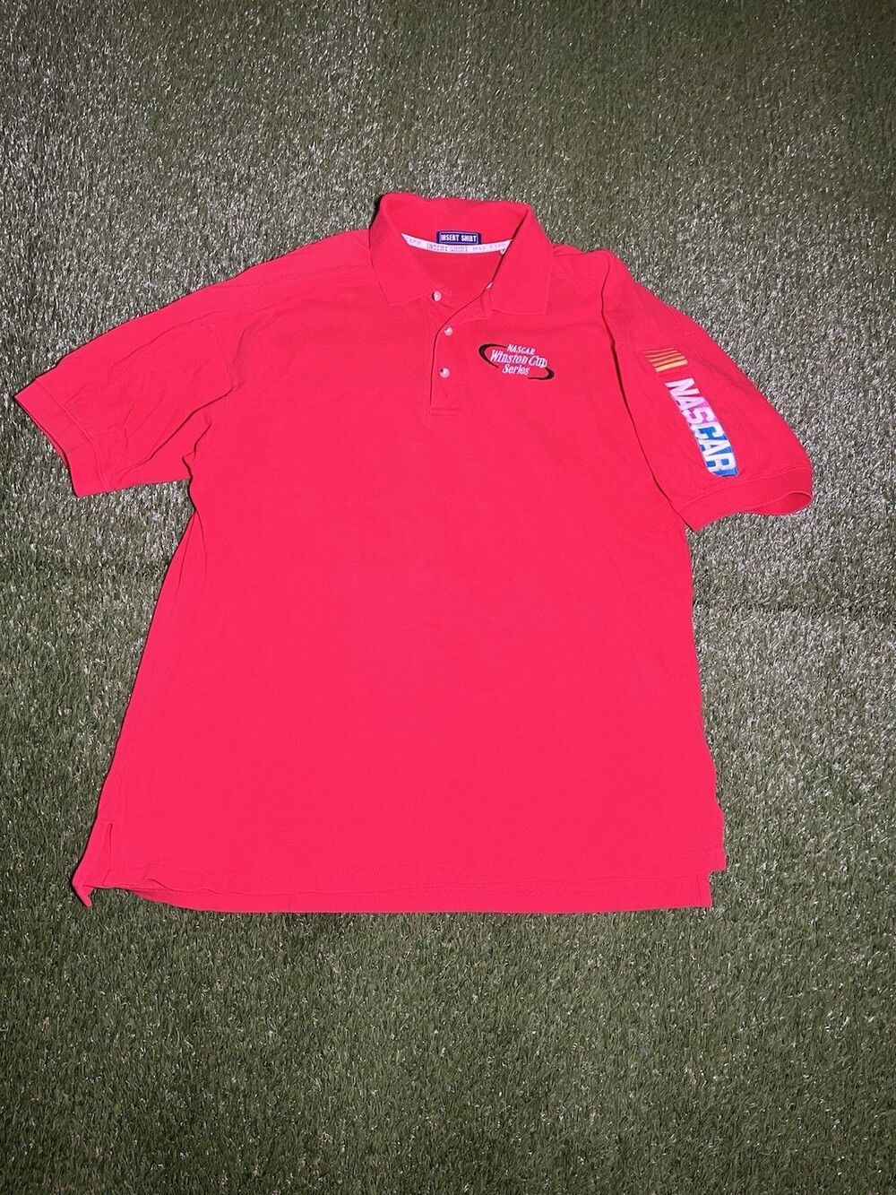 Insert Shirt Vintage NASCAR Winston Cup Series Red Polo Shirt Size L